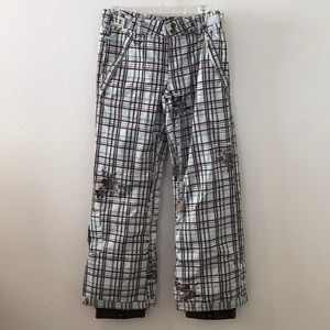 Women's Roxy Snowboarding Pants XS Plaid